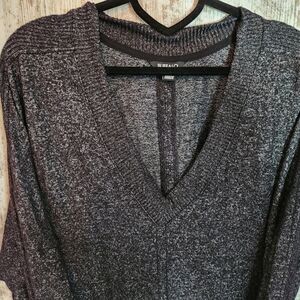 Buffalo David Bitton Relaxed Gray 3/4 Sleeve Hoodie